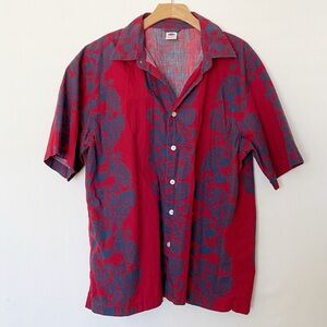 Old Navy Men's‎ Short Sleeve Hawaiian Shirt Size Large Button Down Tropical
